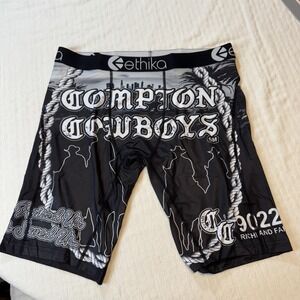 Ethika‎ Boxer Briefs Mens Large Black Compton Cowboys Staple Fit Underwear